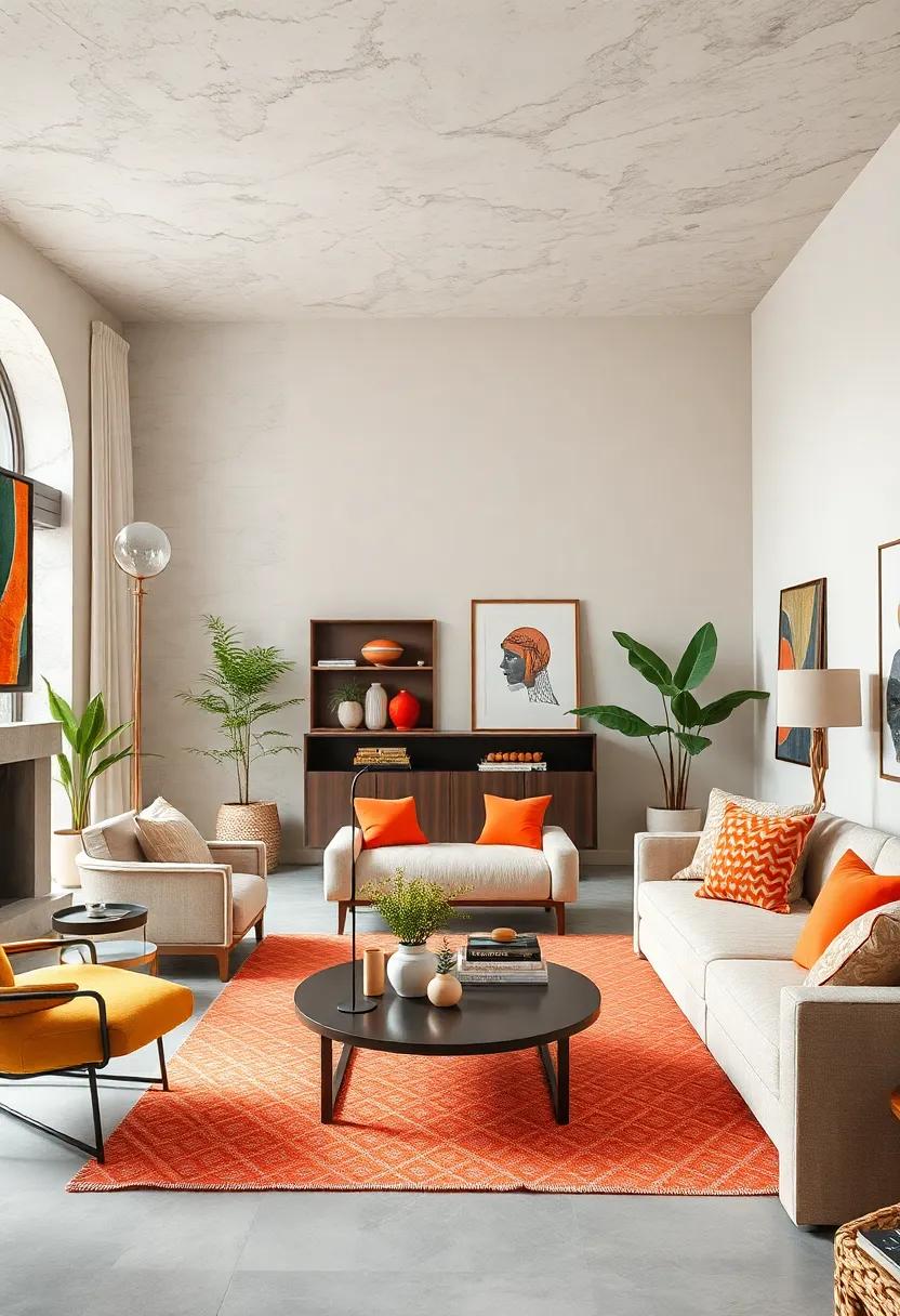 Elevated Neutrals with Surprising Splashes of Bright Color to Keep Rooms Fresh and Inviting