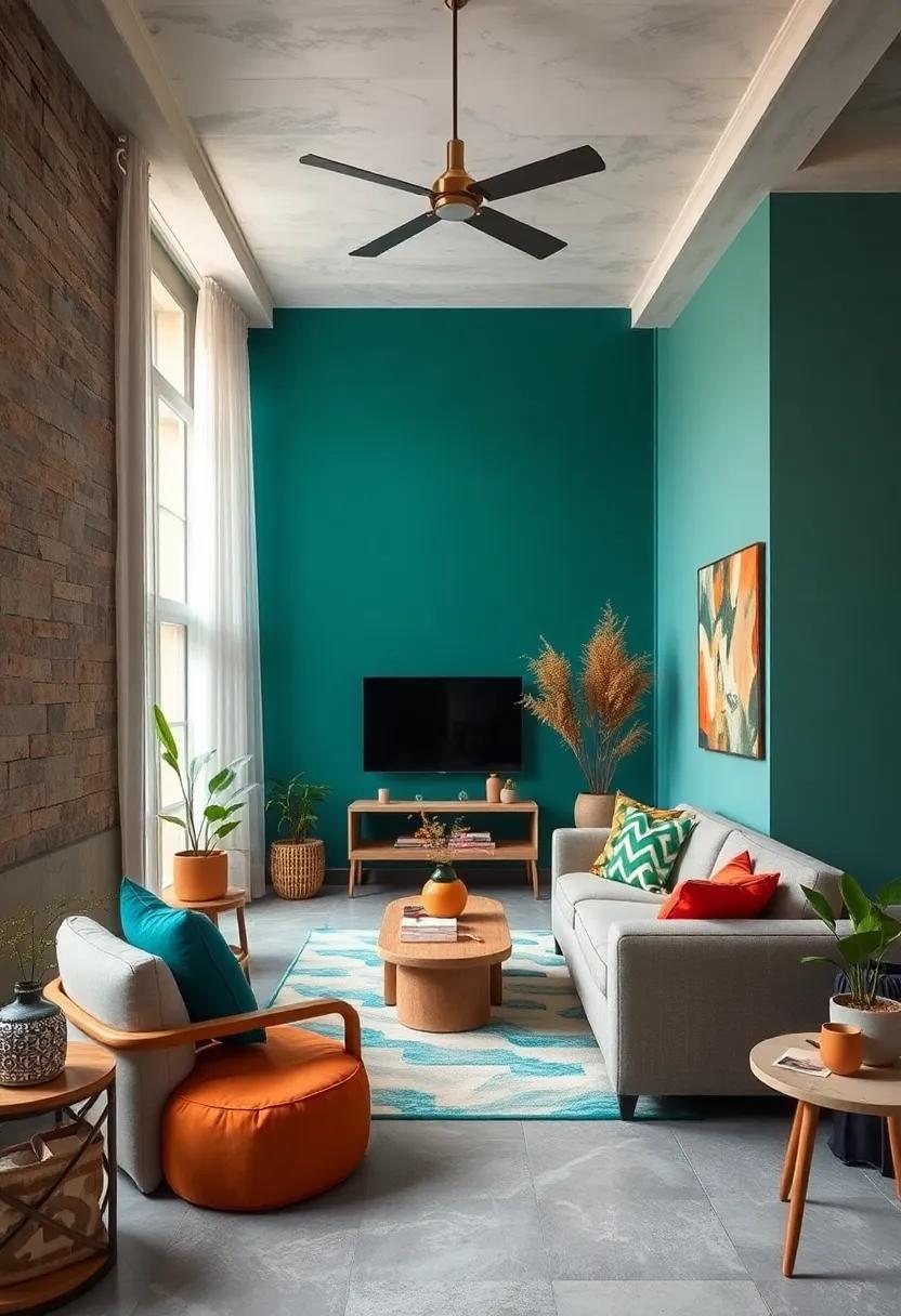 Mixing Jewel Tones and Earthy Hues to Craft a Grounded Yet Lively Ambiance in Interiors