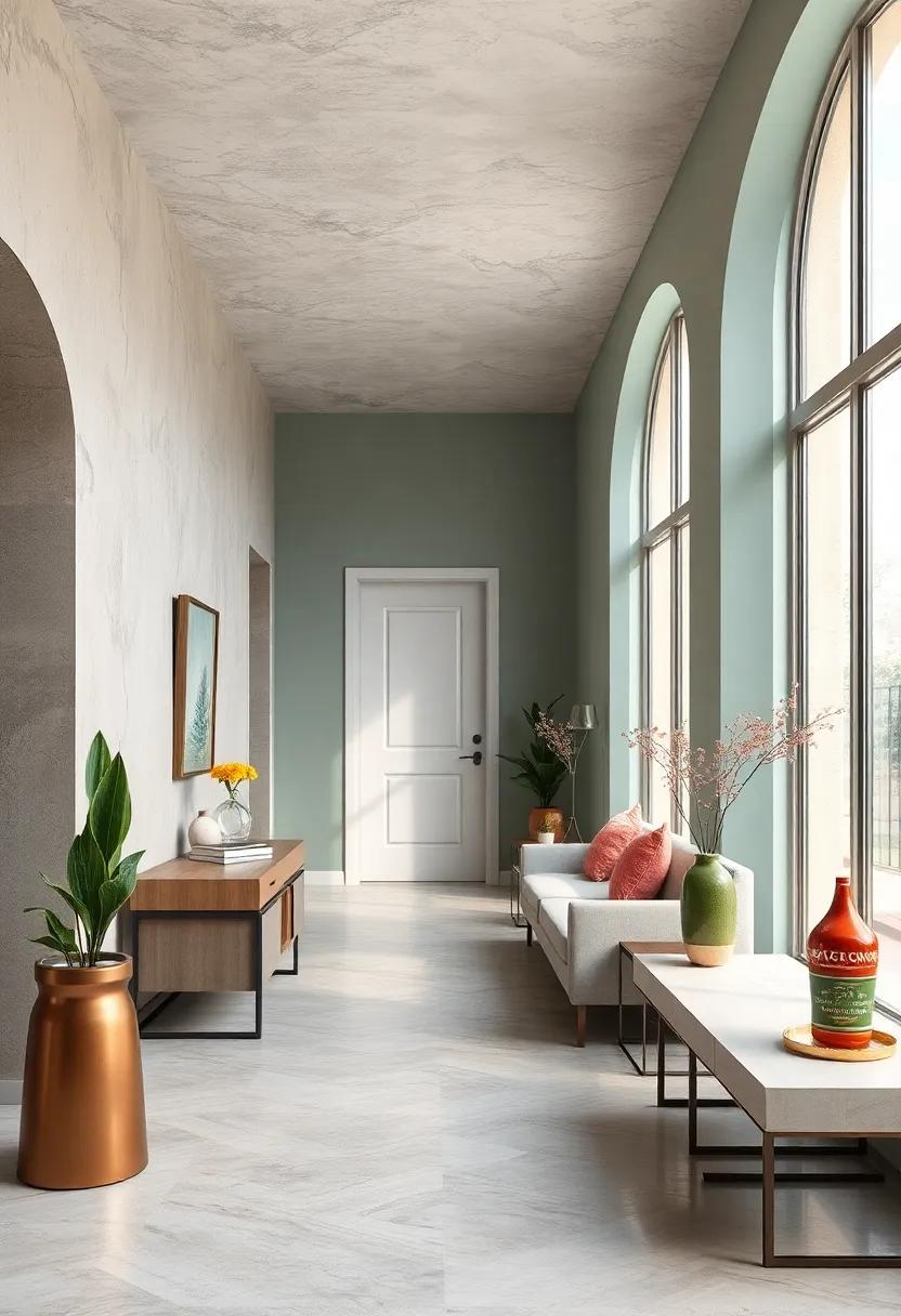 Vibrant Geometric Patterns Infusing Energy Into Contemporary Hallway Designs