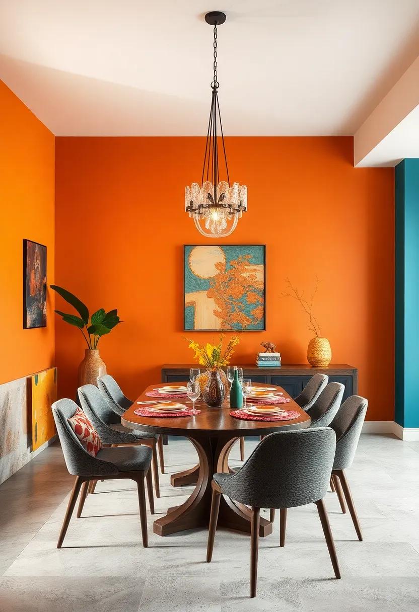 Textured Wallpaper Featuring Bold Designs to Energize Eclectic Dining Settings