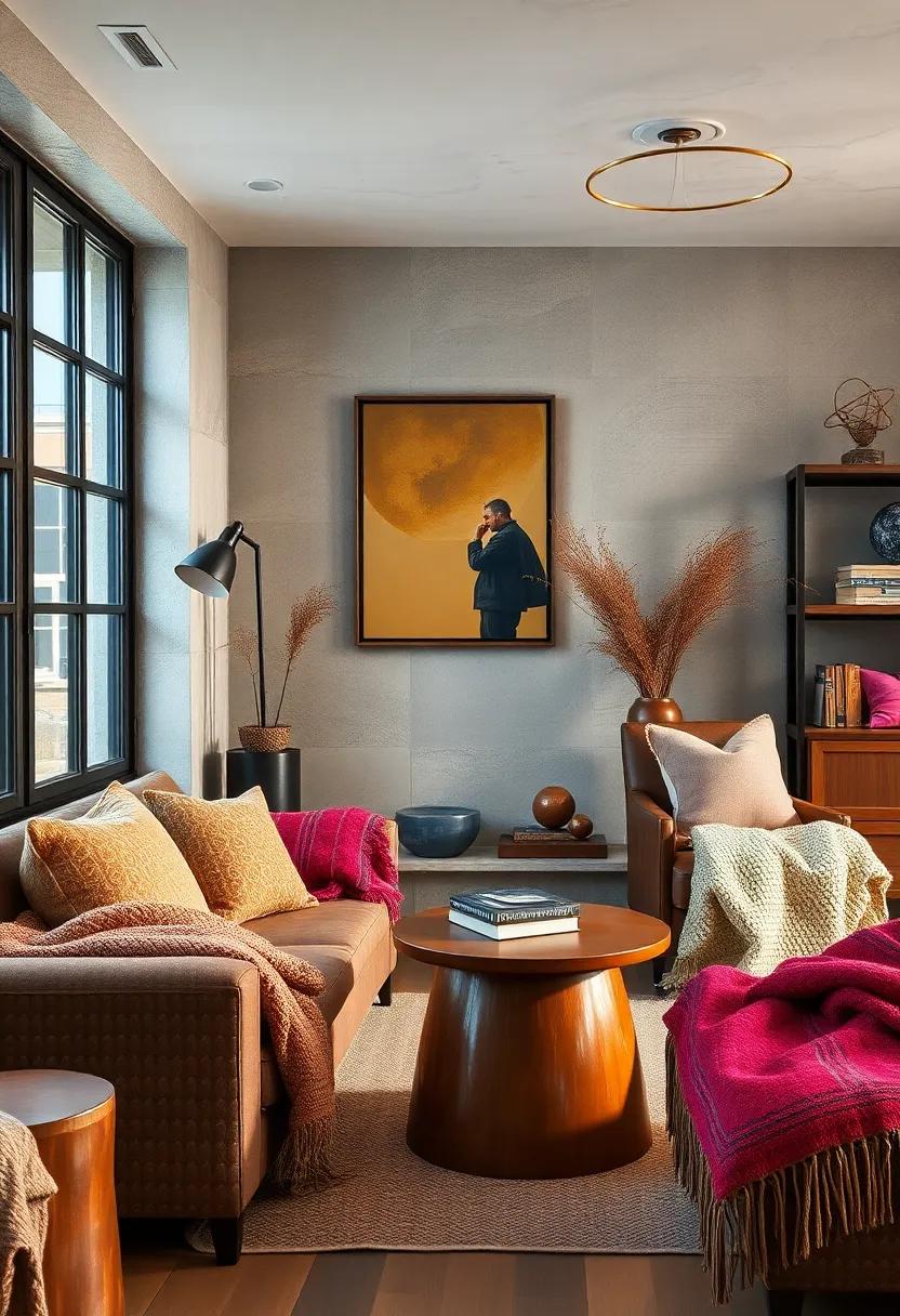 Pairing Embossed Leather Accents with Soft Wool Blankets in Cozy Reading Nooks