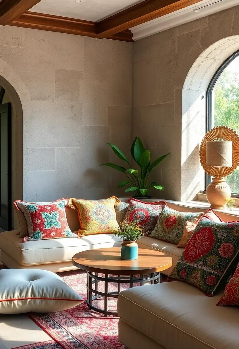 Folk Art Inspired Pillows Add Cultural Depth And Intrigue To Eclectic Room Settings