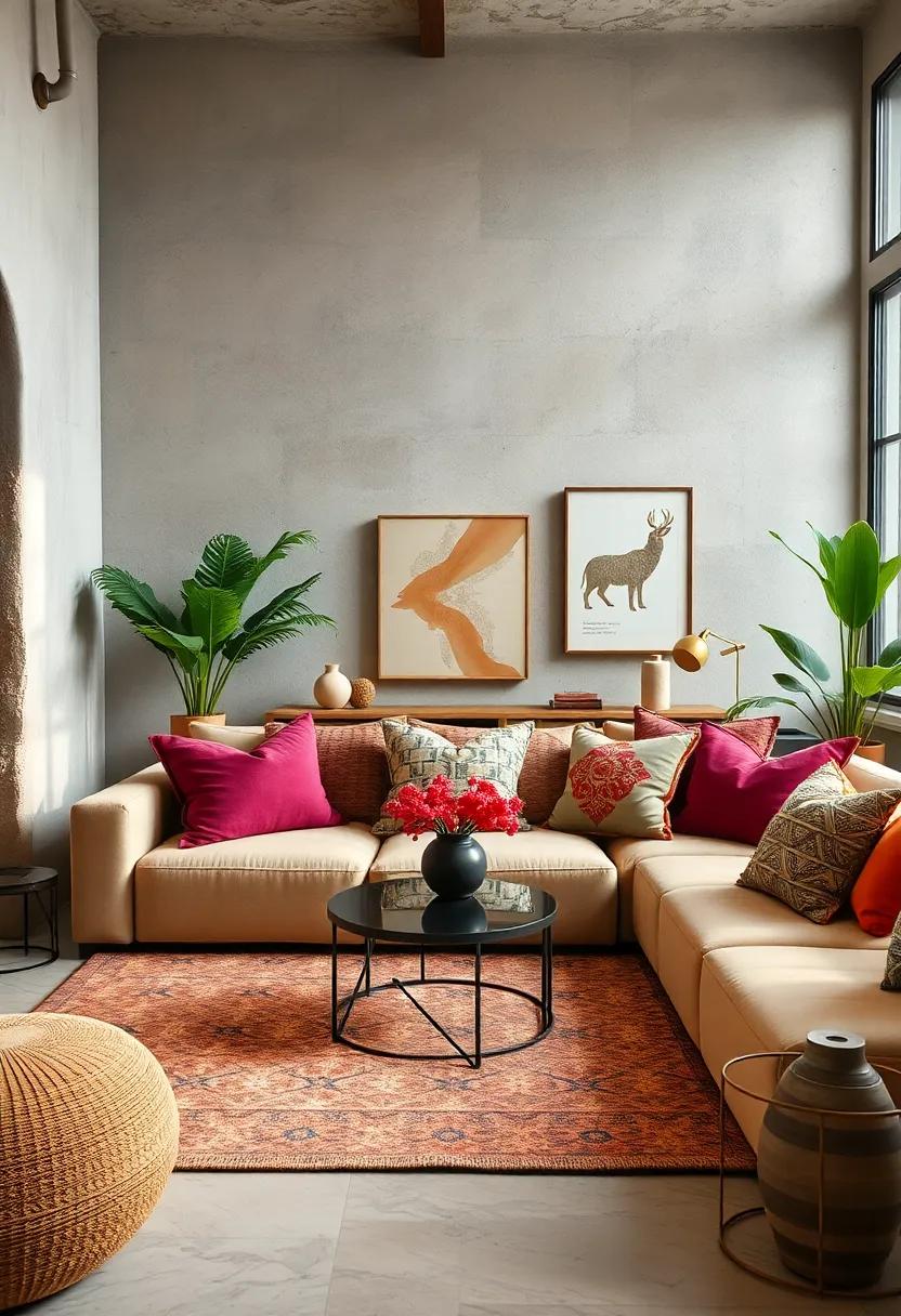 Layering Different Pillow Sizes To Create Depth and Interest in Mismatched Arrangements