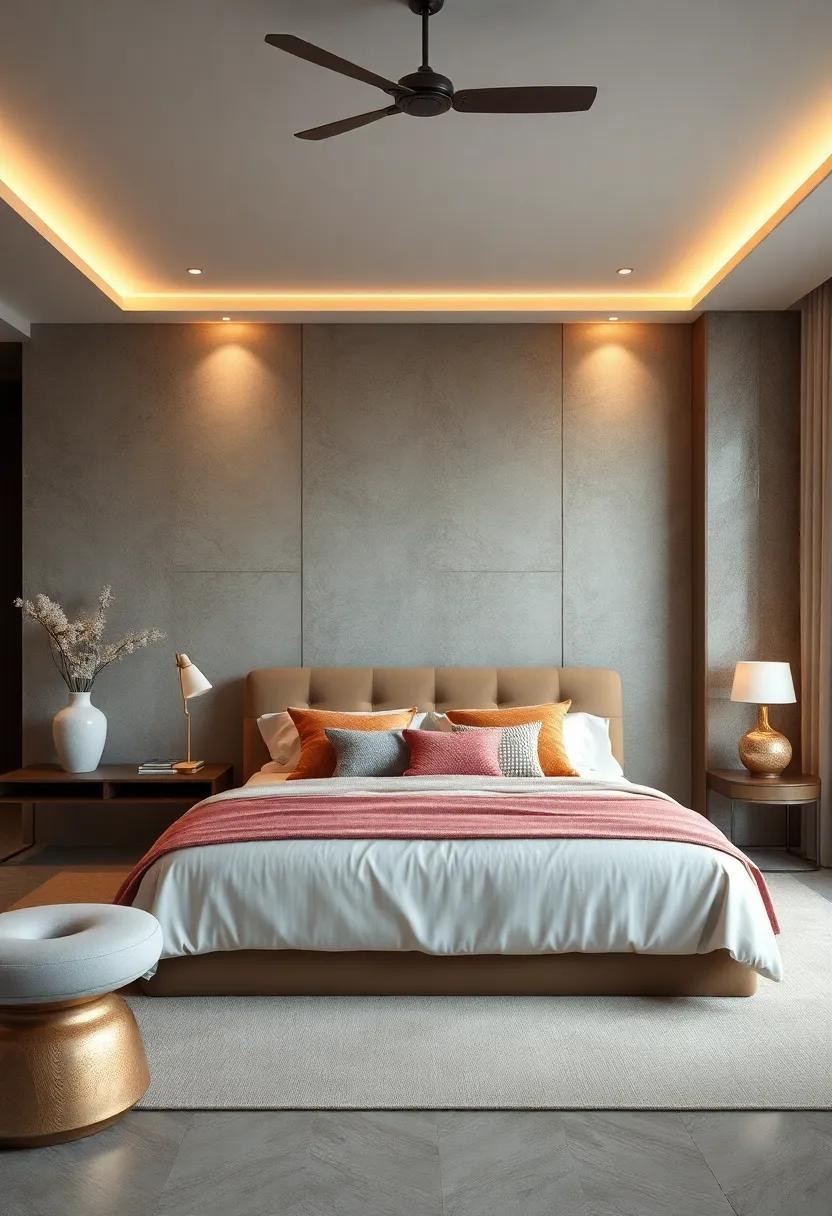 Balancing Modern Minimalism and Traditional Luxury in Bedroom Decor Composition