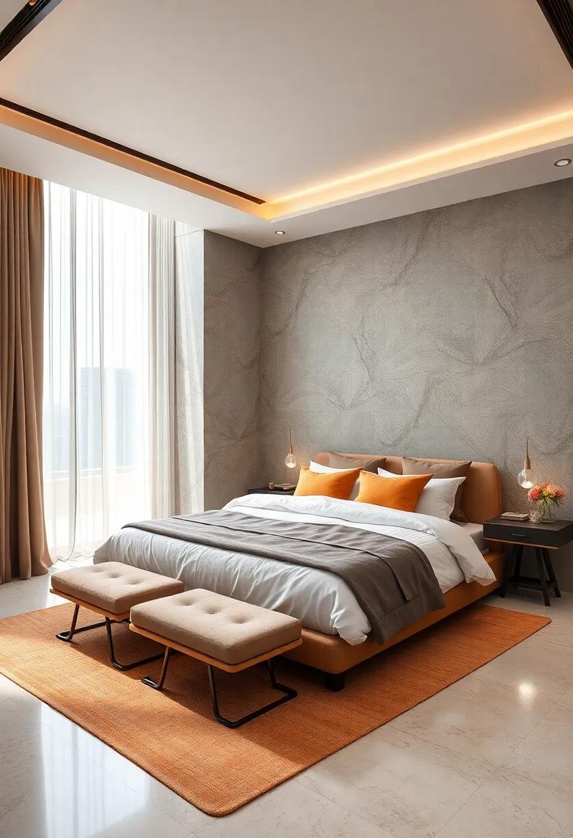 A Harmonious Blend of Symmetry and Asymmetry in Bedroom Layouts to Inspire Visual Calm