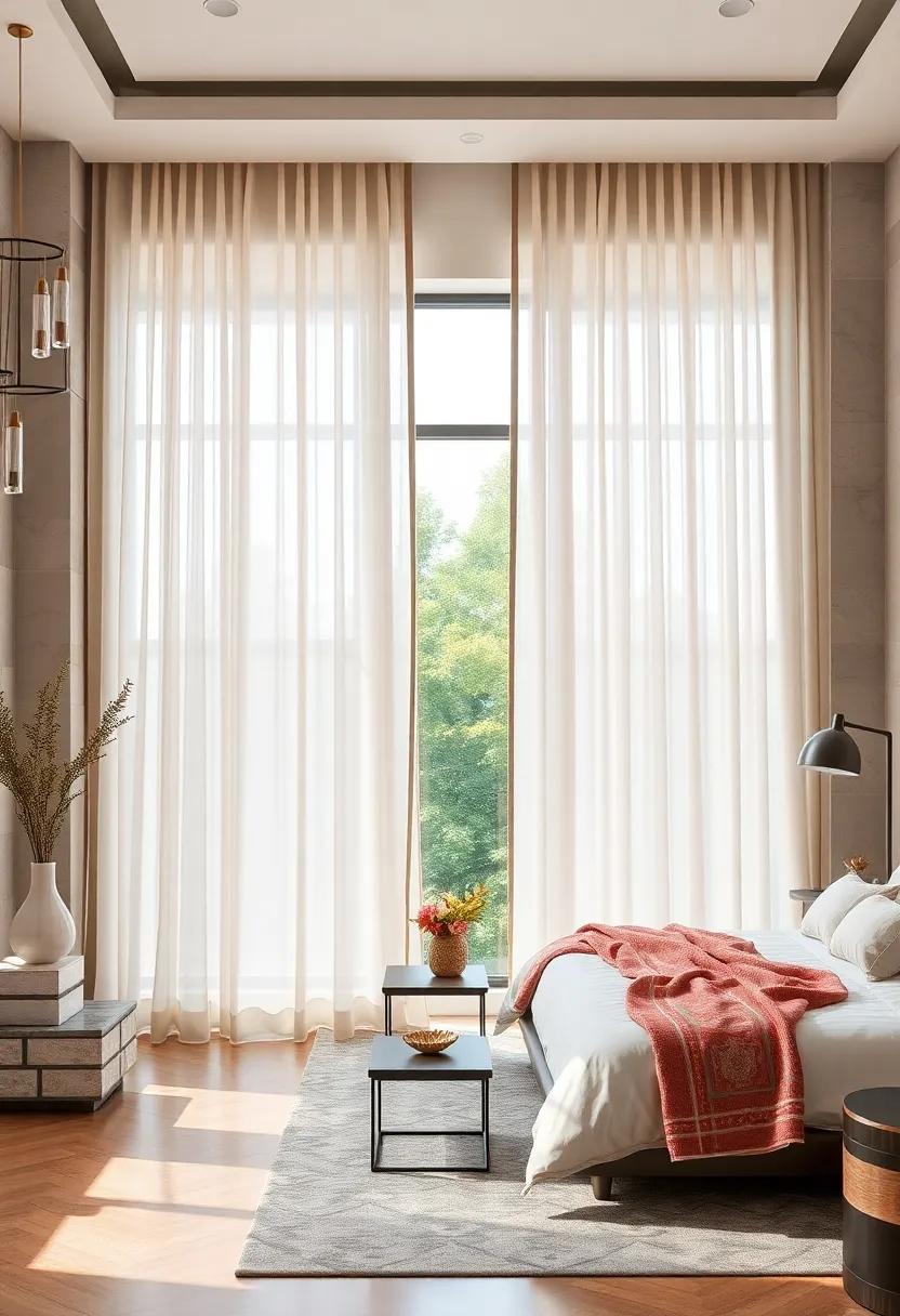 Luxurious Window Treatments Featuring Layered Sheers and Heavy Drapes Combining Privacy With Style
