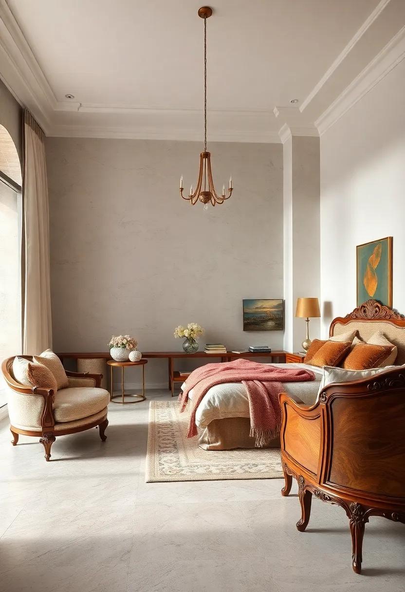 Showcasing Classic Furniture Pieces With Rich Wood Finishes and Delicate Carvings