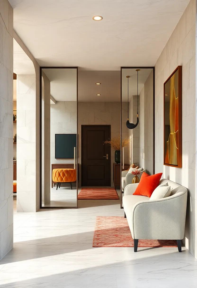Mirrored Wardrobe Doors Blending Functionality And Style To Transform Entryways Into Chic Displays