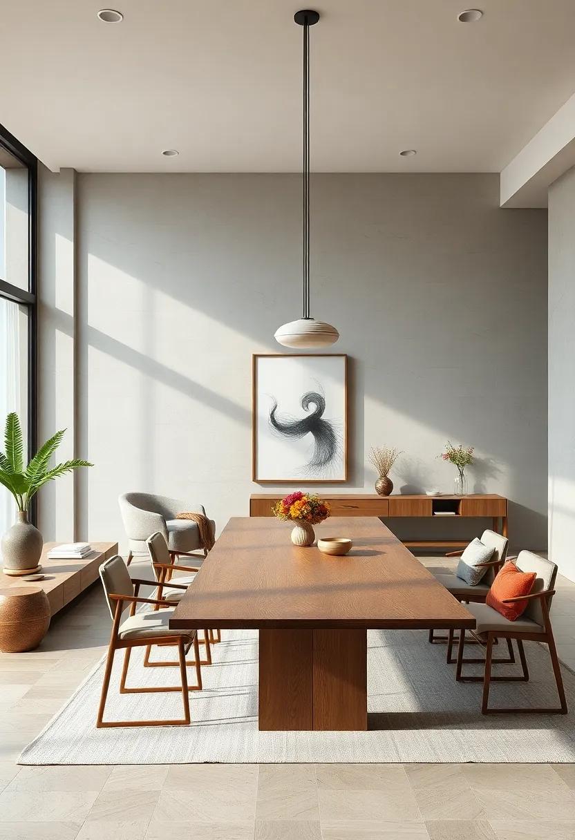 Japanese-Inspired Minimalist Extendable Dining Tables Emphasizing Zen Principles and Functional Simplicity