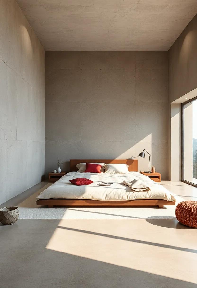 The Sculptural Aspect of a Floor Mattress Surrounded by Minimalist Lighting and Pristine Surfaces