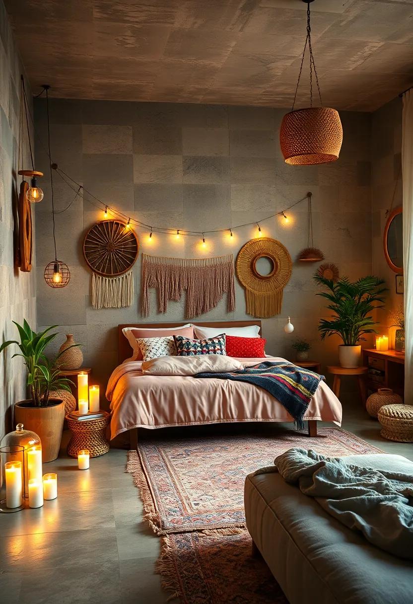 Layered Lighting Schemes with Fairy Lights, Candles, and Spot Lamps Offering Depth and a Dreamy Ambiance