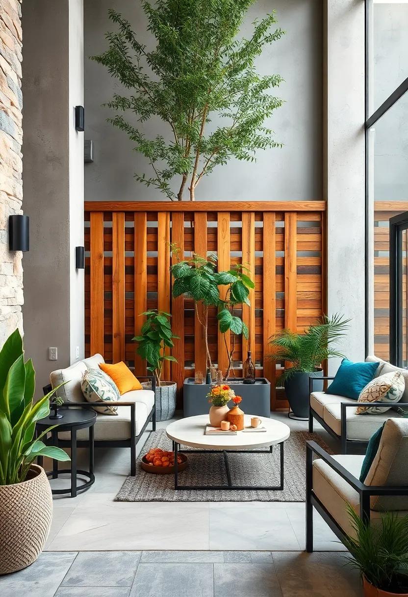 Urban Chic Privacy Fences Crafted From Reclaimed Wood and Metal Pipes Instilling Industrial Charm