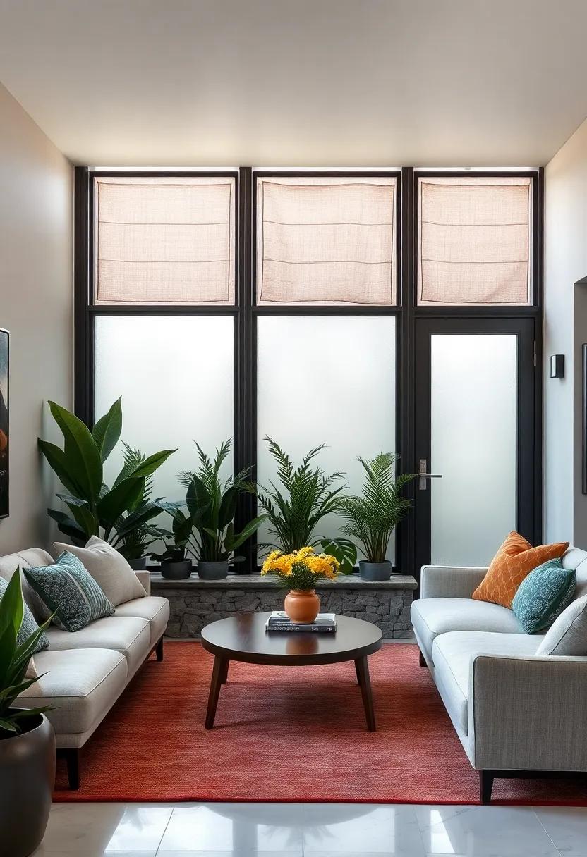 Contemporary Privacy Fences With Frosted Glass Inserts Reflecting Soft Natural Light and Modern Elegance