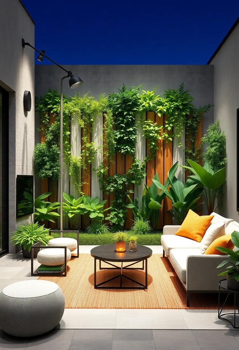 Energy Efficient Privacy Screens Integrated With Vertical Herb Gardens Offering Fresh Aromatic Experiences