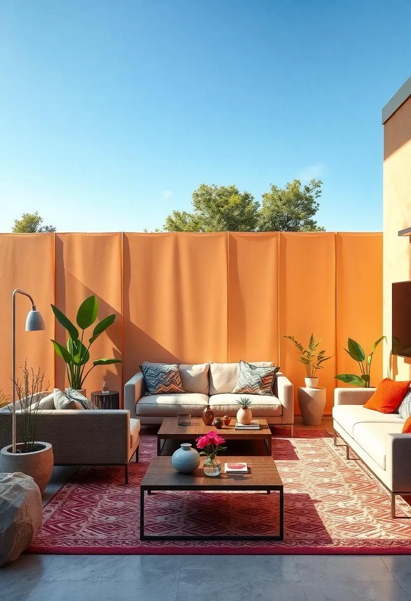 Bright walls of sun-kissed solar panels forming a vibrant and private front yard barrier