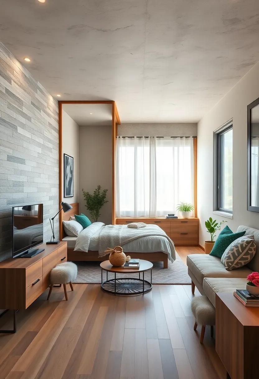 Integrated Room Dividers That Offer Privacy Without Closing Off Light in Tiny Bedrooms