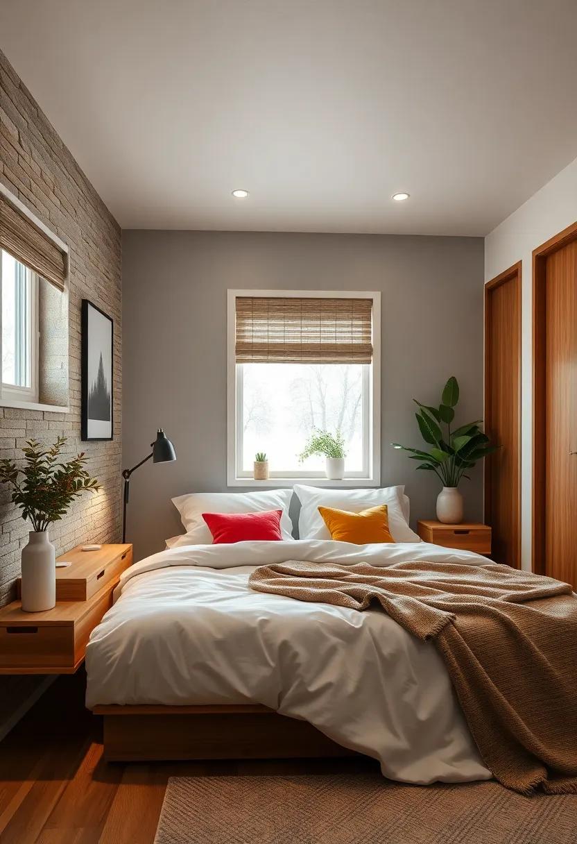 Compact Floating Nightstands Offering Essential Storage Without Consuming Valuable Floor Space