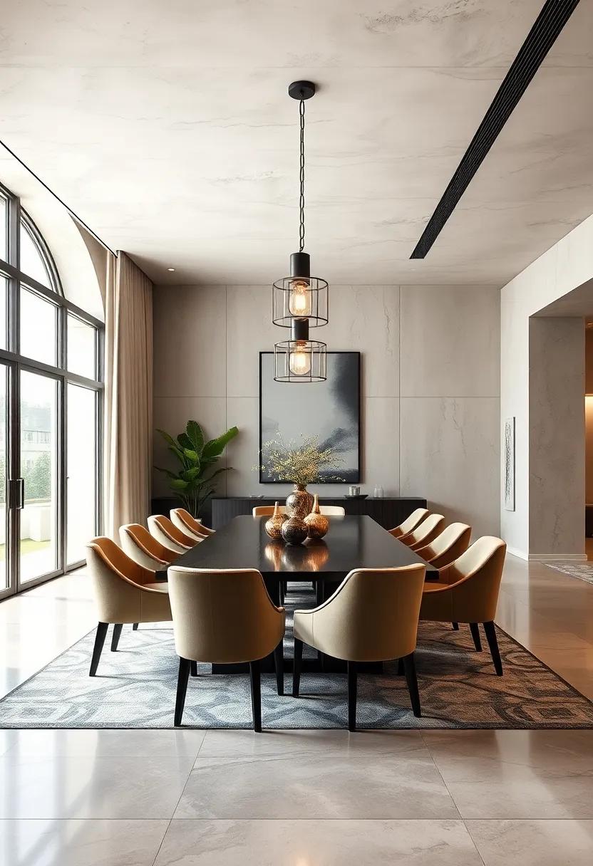 Clean Lines And Bold Shapes Of Industrial Metal Fixtures Creating An Urban Edge In Opulent Settings