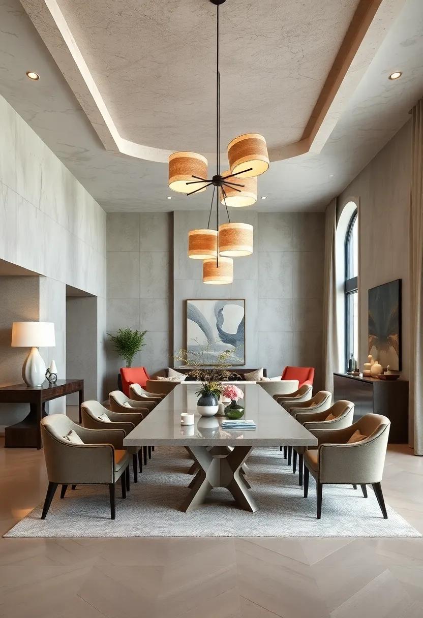 Statement Light Fixtures Inspired By Nature Blending Elegance With Organic Shapes In Dining Spaces