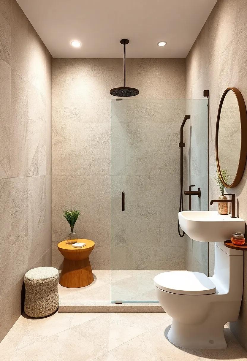 Coastal-Inspired Showers With Soft Sands Toned Tiles And Driftwood Detailing For Beachy Serenity