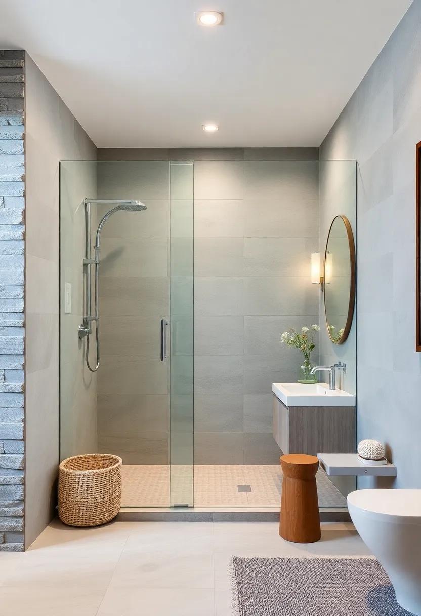 Minimalist Frameless Glass Shower Enclosures With Sleek Chrome Fixtures Evoking Clean Lines And Open Space