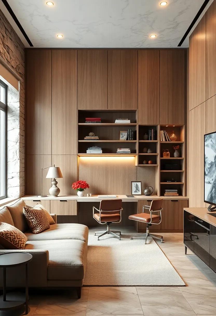 Seamless Cable Management Systems Concealed Inside Custom Storage To Promote A Clutter-Free Workspace