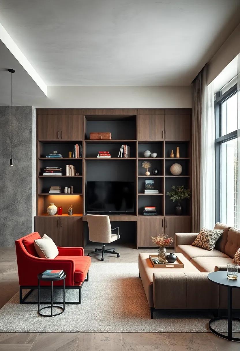 Sculptural Storage Installations Offering A Bold Visual Statement While Maximizing Utility In The Home Office