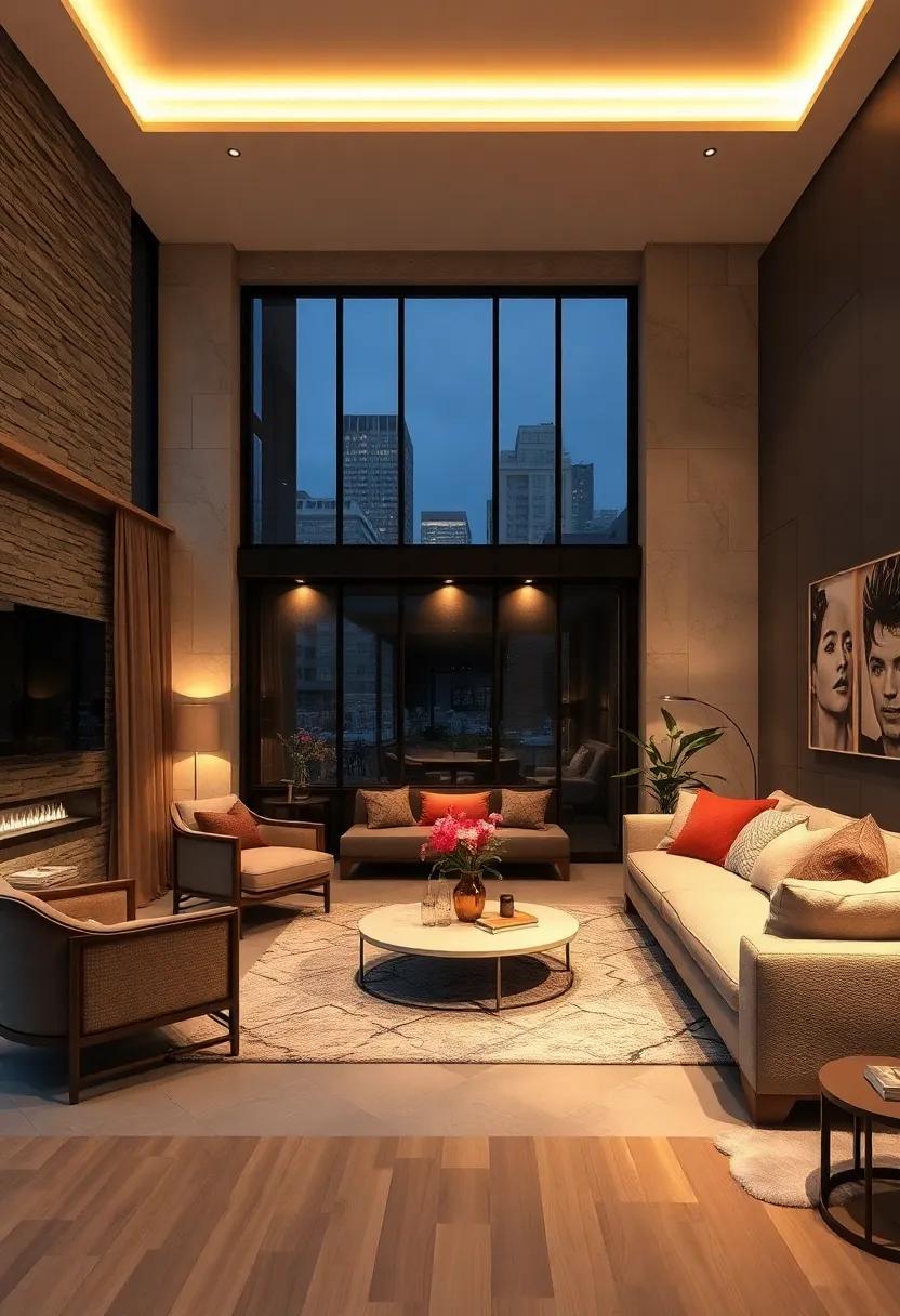The Glow of Ambient Lighting Transforming Urban Living Rooms Into Cozy Retreats