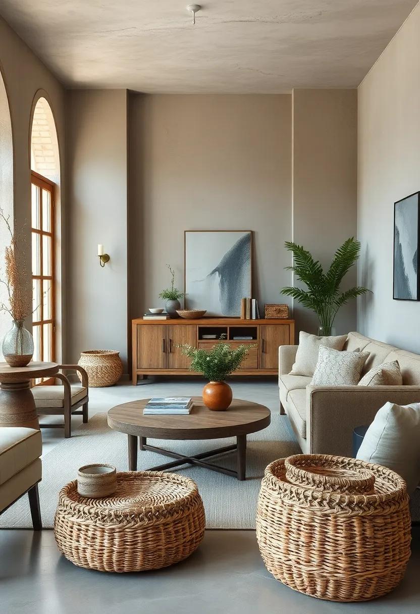 Woven Baskets as Functional Rustic Storage Blending Utility with Timeless Style