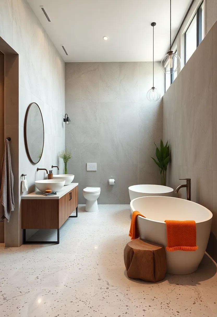 Eco-Conscious Bathrooms Designed with Sustainable Terrazzo Flooring Using Recycled Materials
