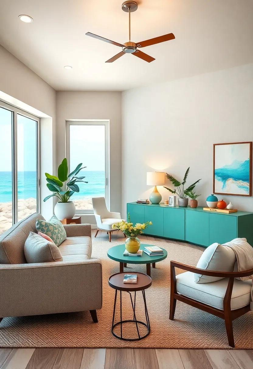 Soft Pastel Palettes Intersecting with Coastal Greens and Turquoises in Professional Areas