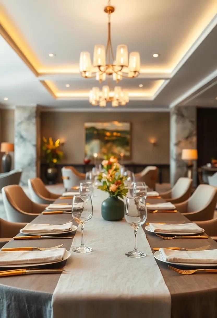 Luminous Gold and Silver Cutlery Arrangements Elevating Formal Table Presentations