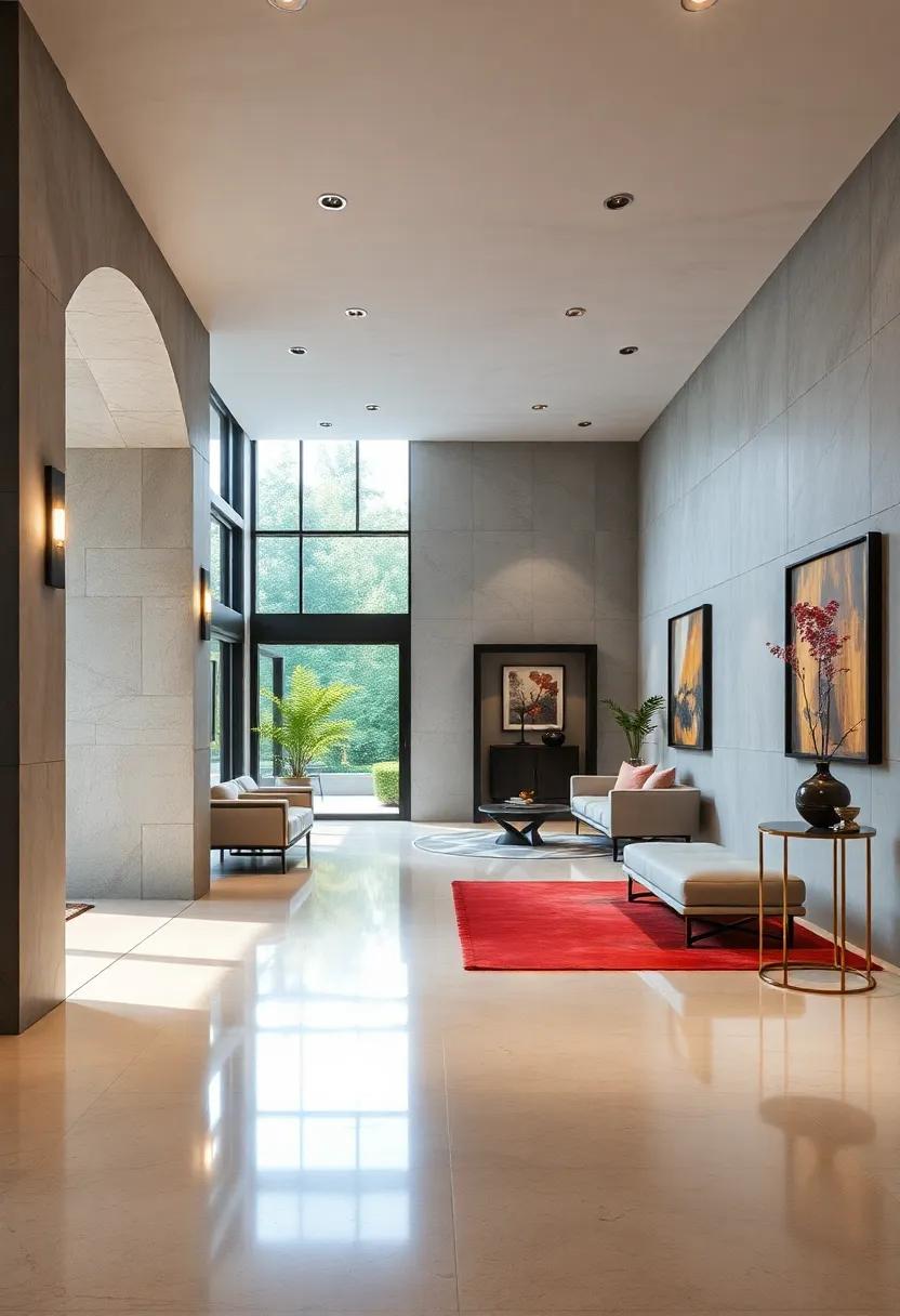 Refined Concrete Polished to a High Gloss Combining Industrial Edginess With Luxury Appeal