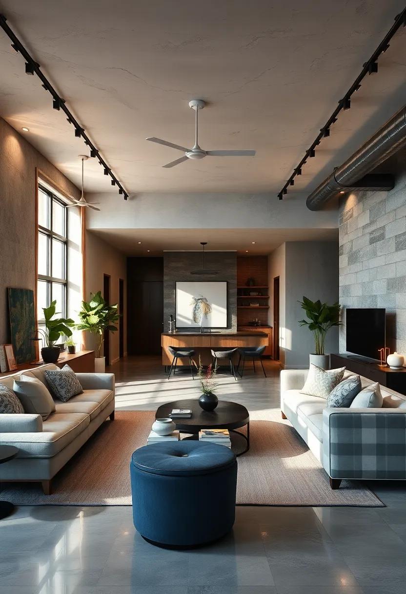 Strategically Placed Ambient Lighting Creating Dramatic Shadows And Accentuating Industrial Features