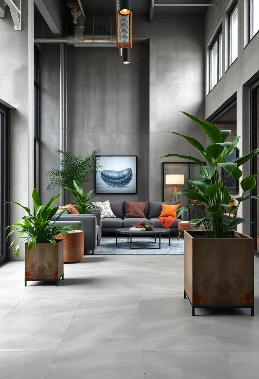 Urban Greenery In Recycled Steel Planters Bringing Life And Balance To The Stark Industrial Environment