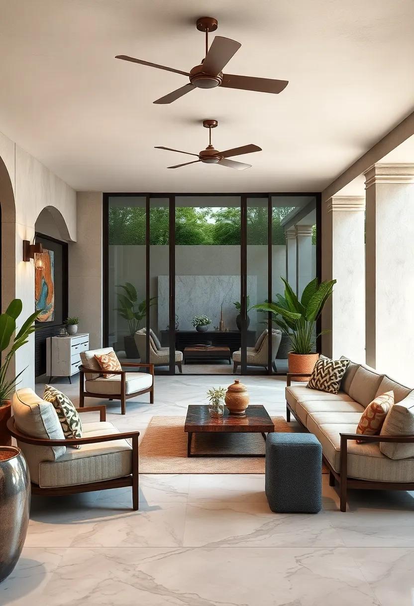 Elevate Your Outdoor Living Space with Sleek Marble Flooring and Polished Stone Accents