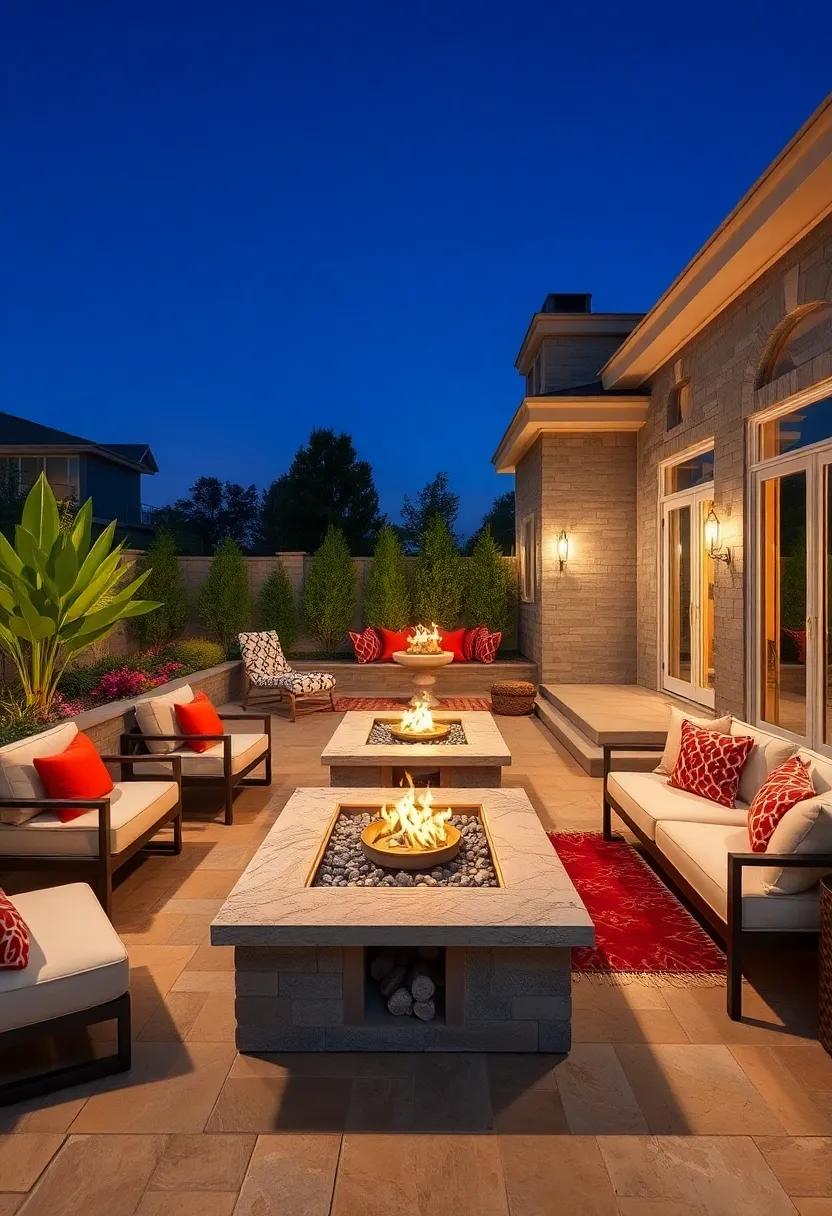Exquisite Fire Pits Surrounded by Opulent Seating for Cozy, Stylish Gatherings