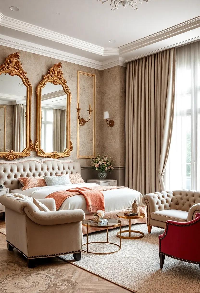 Layered Window Treatments Pairing Heavy Tufted Drapes with Light Sheers Gracefully