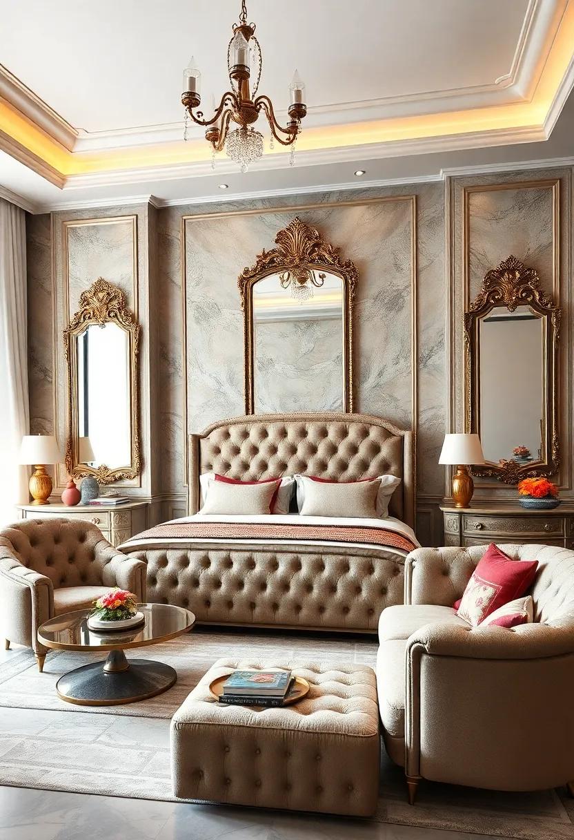 Sculptural Bed Frames with Tufted Inserts Elevating the Bedroom's Timeless Theme