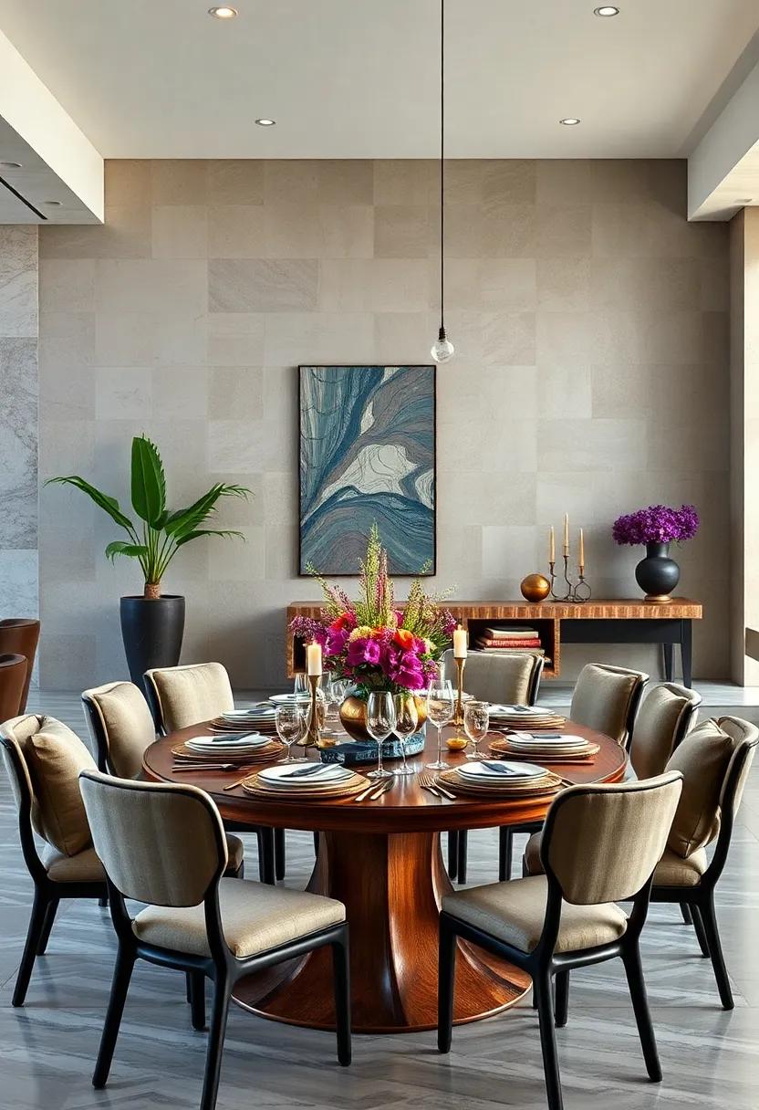 Maximalist Tablescapes Featuring Mismatched Dinnerware and Eye-Catching Centerpieces