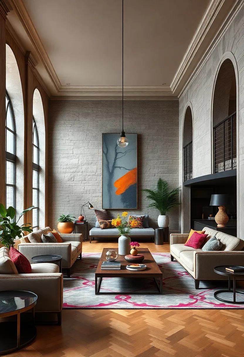 Architectural Details Enhanced with Bold Paint Colors and Layered Decorative Moldings