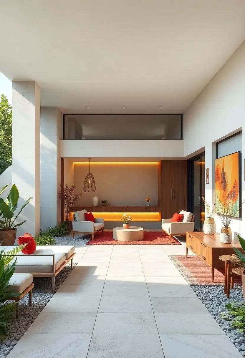 Geometric Patterns in Paving Stones To Complement Sharp Architectural Angles and Minimalism