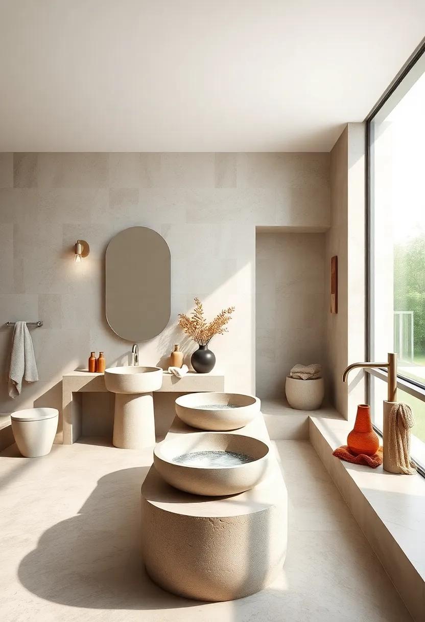 Roomy Shower Enclosures with Transparent Walls Illuminated by Gentle Afternoon Sunlight