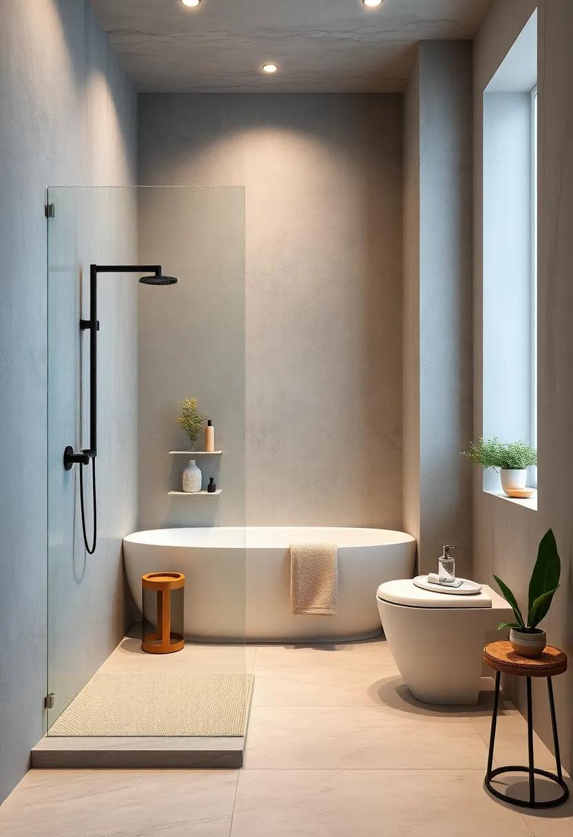 Invisible Storage Solutions, Concealed Valves, and Flush Controls to Preserve a Clean Minimalist Look