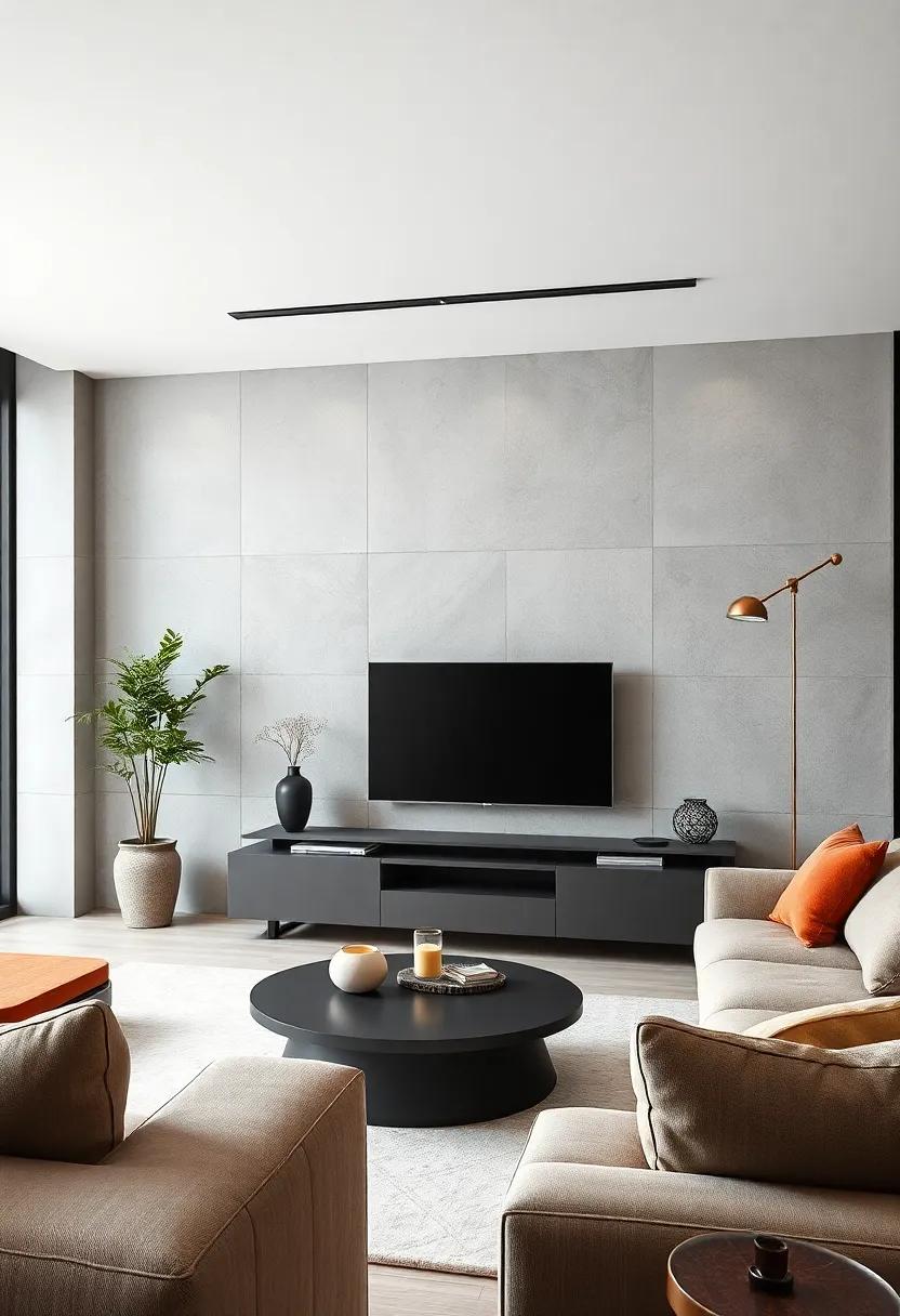 Multifunctional TV Units Supporting Media Devices and Personal Items with Visual Harmony