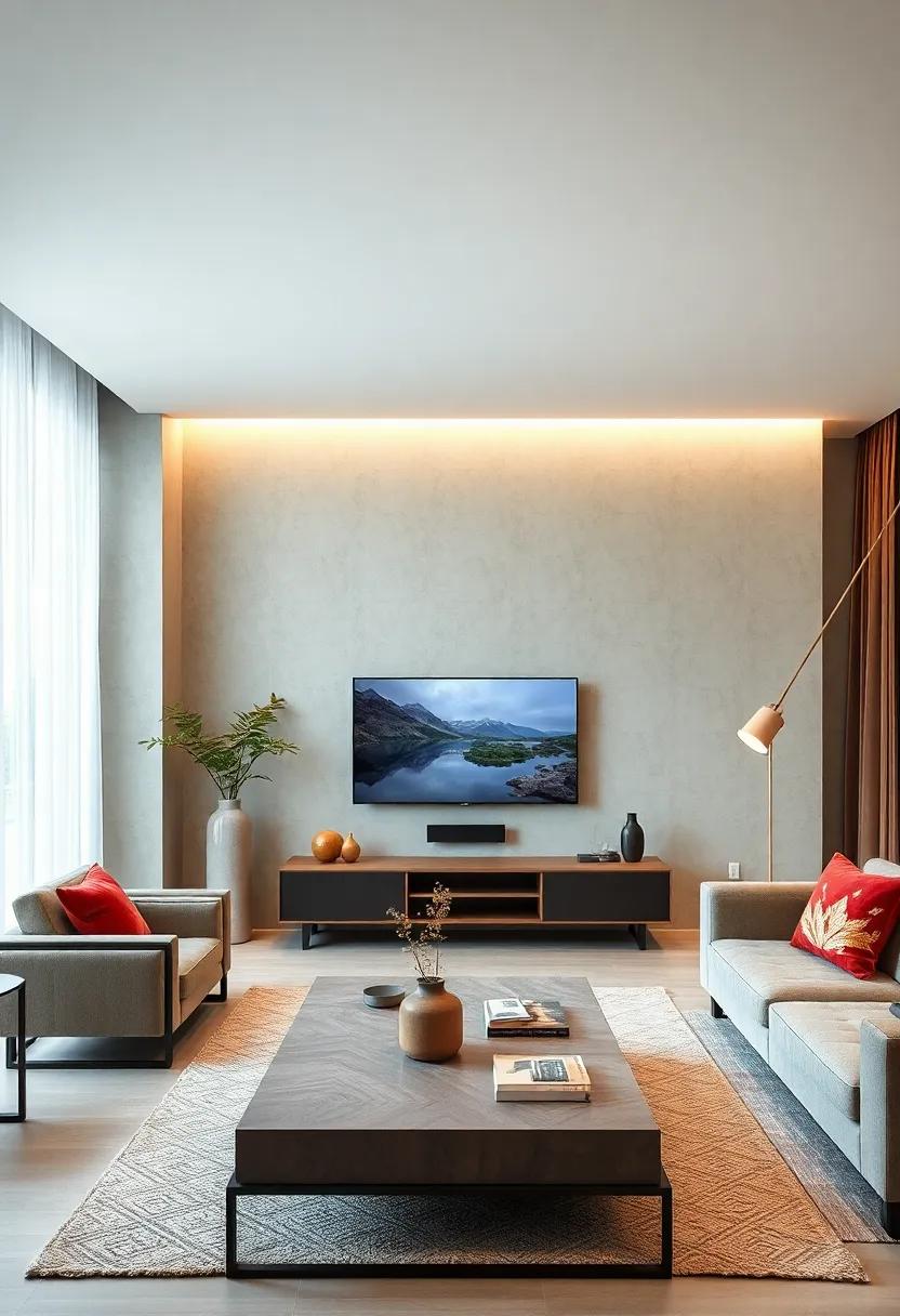 Balanced Scale and Proportion Integrating TV Units Harmoniously into Living Room Layouts