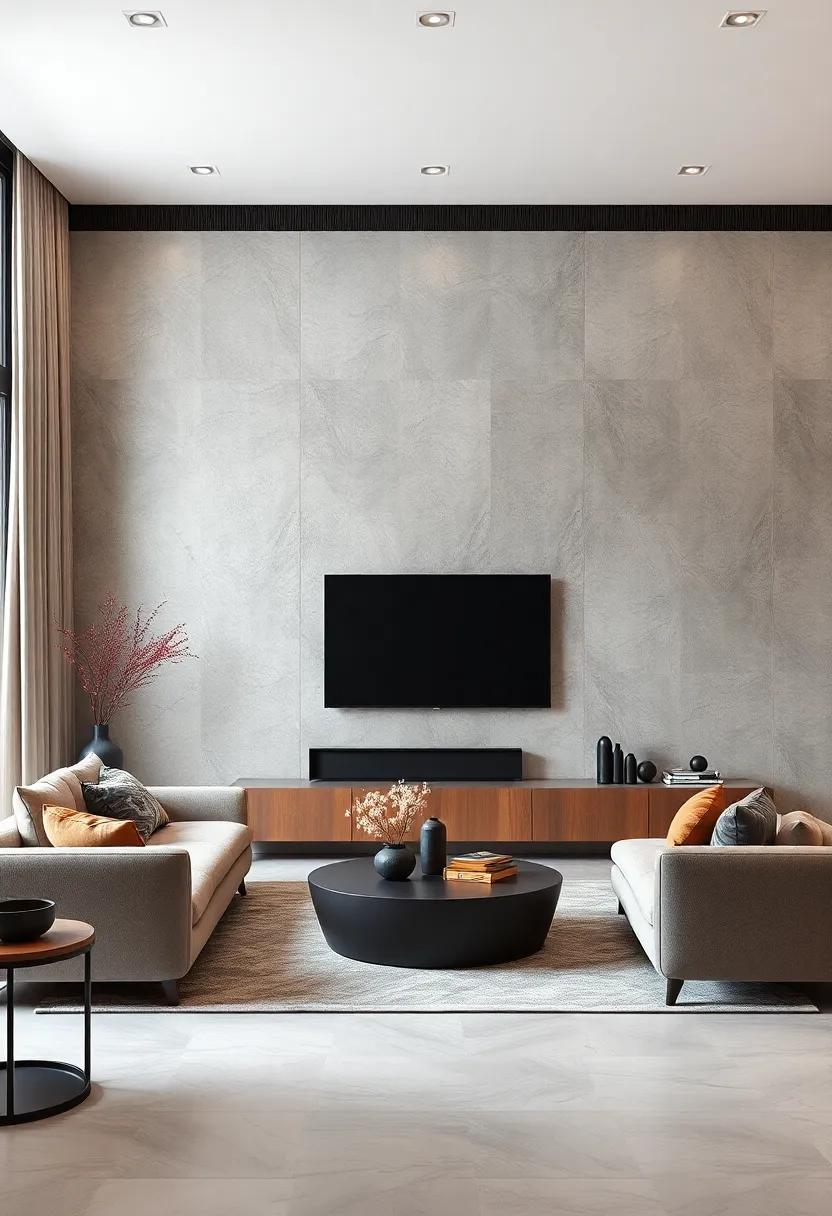 Sculptural Shapes and Geometric Forms Elevating TV Units into Artistic Centerpieces