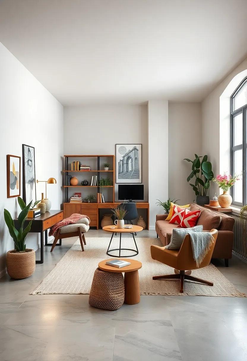 Blending Scandinavian Minimalism With Bohemian Flourishes for an Unconventional Yet Serene Office