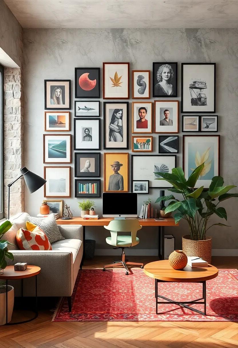 Creating a Gallery Wall Featuring Eclectic Frames, Prints, and Personal Mementos for Visual Storytelling