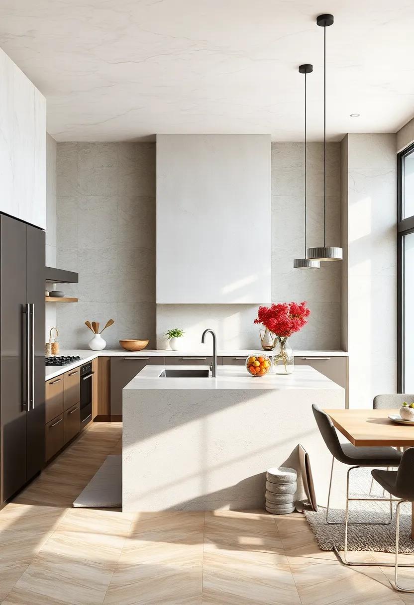 The Fusion Of Classic Elegance And Modern Minimalism Reflected In Contemporary Kitchen Islands